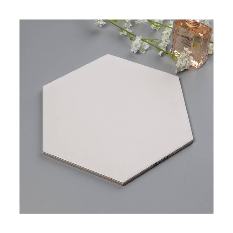 Gạch thẻ trang trí hình lục giác 115*200*230mm A001 màu trắng