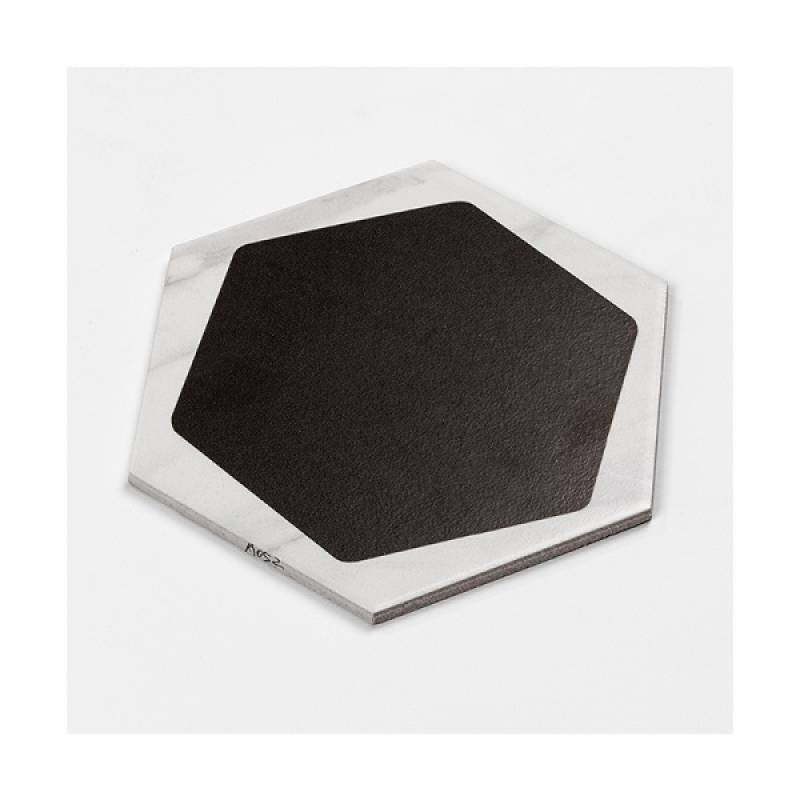 gGạch thẻ trang trí hình lục giác 115*200*230mm  A052 màu đen viền trắng 