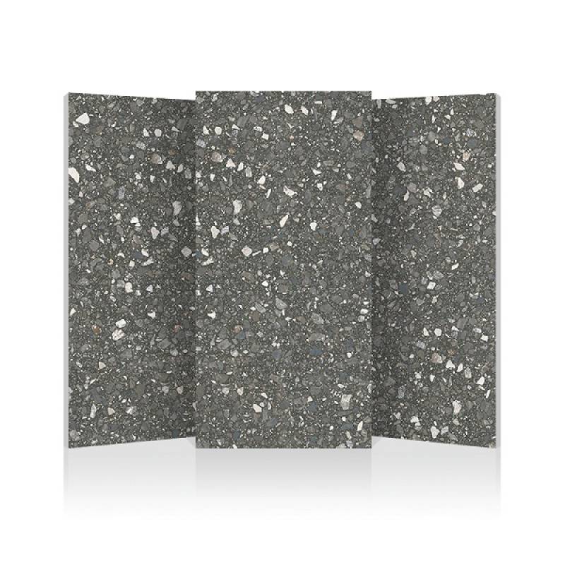 Gạch lát nền hạt Terrazzo 600x1200mm 612F036 màu xám tối