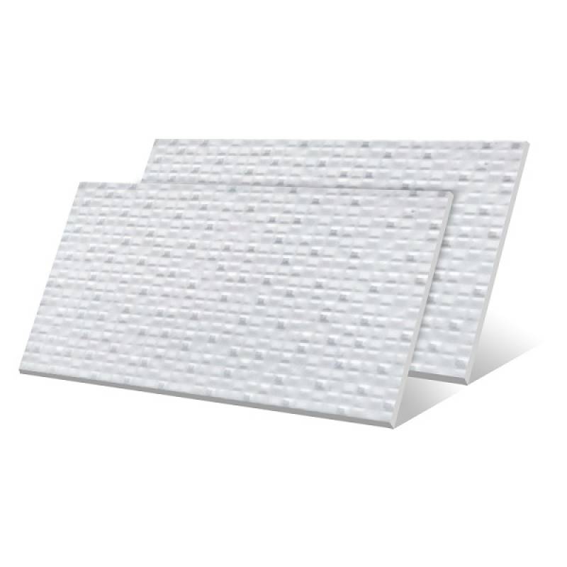 Gạch men bóng ốp tường 3D 200x300mm 828 màu trắng