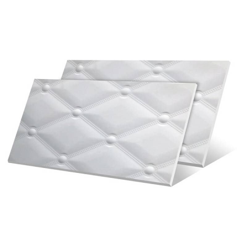 Gạch men bóng ốp tường 3D 200x300mm 2238 màu trắng