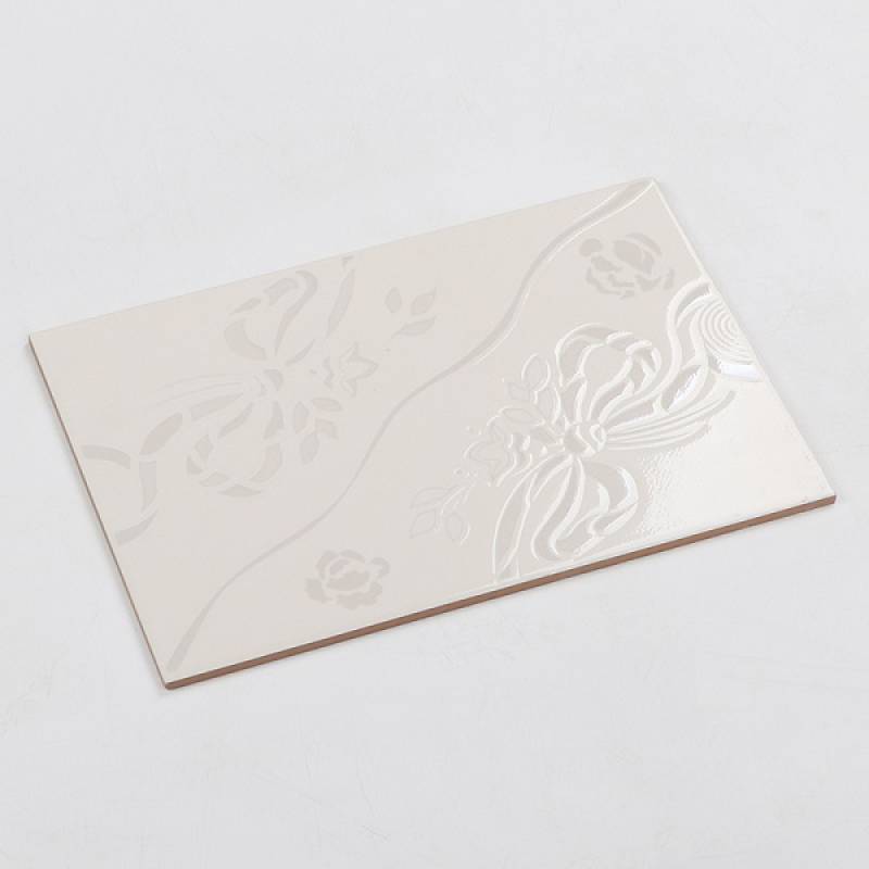 Gạch men ốp tường 200x300mm A35 màu trắng họa tiết hoa 