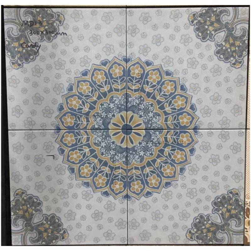 Gạch lát nền ceramic in hoa men bóng MD30