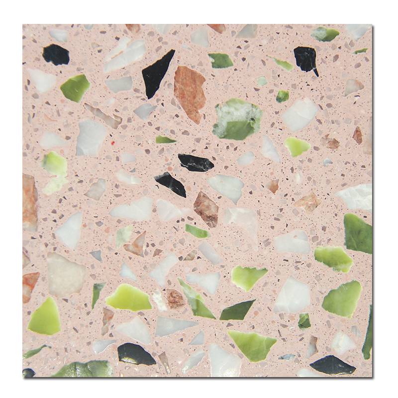 Gạch ốp lát Terrazzo nhập khẩu kt 600*600mm màu hồng Jco817F