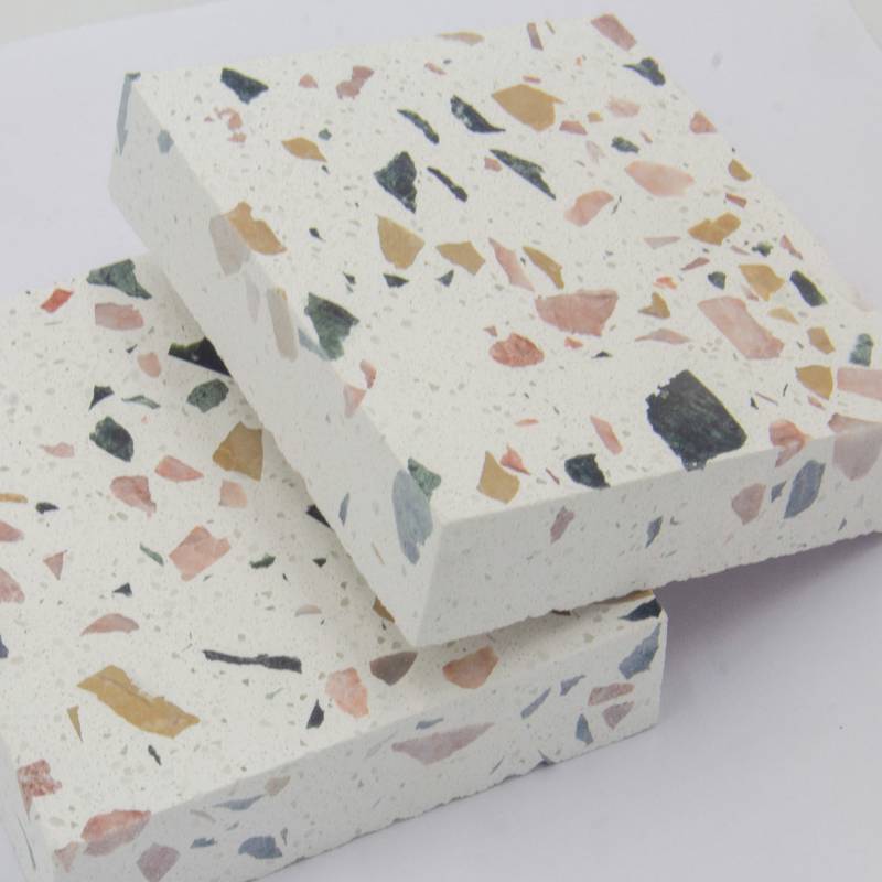 Gạch ốp lát Terrazzo nhập khẩu kt 600*600mm màu trắng JC23