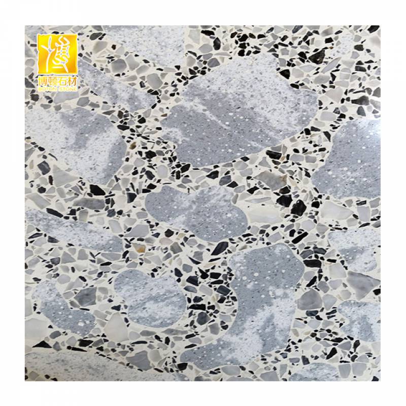 Gạch ốp lát Terrazzo nhập khẩu kt 600*600mm màu xám