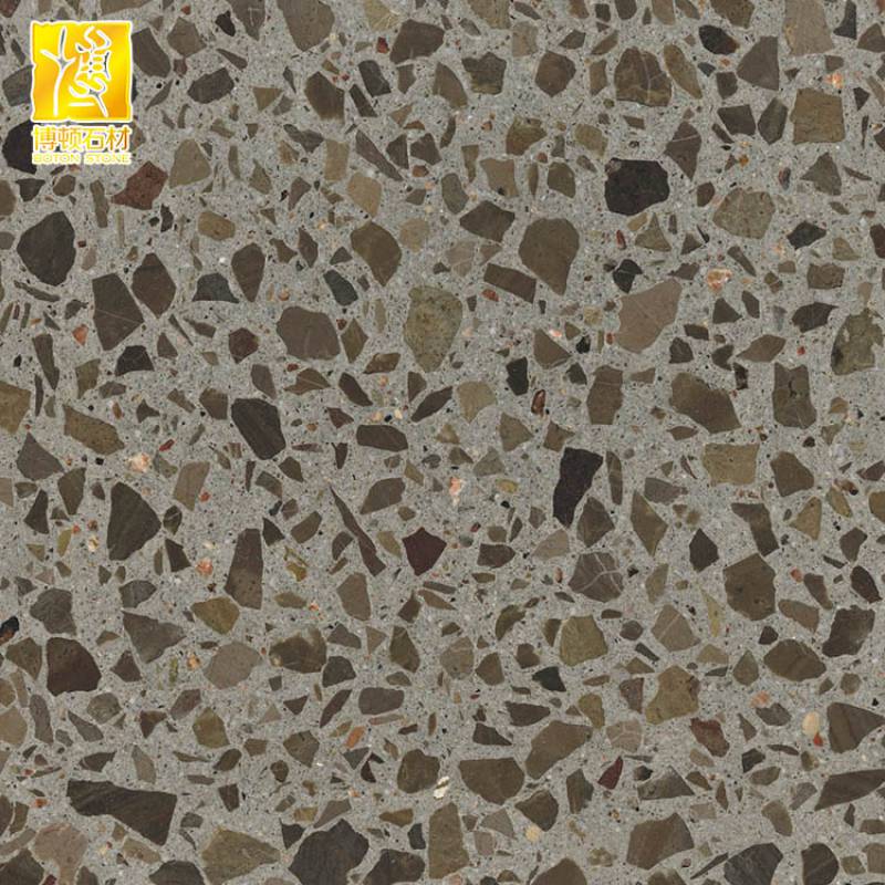 Gạch ốp lát Terrazzo nhập khẩu kt 600*600mm màu xám BTTT100