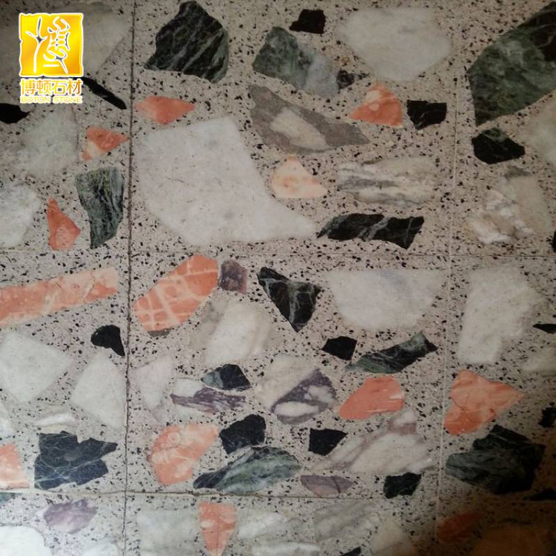 Gạch ốp lát Terrazzo nhập khẩu kt 600*600mm màu sắc hỗn hợp BTT154