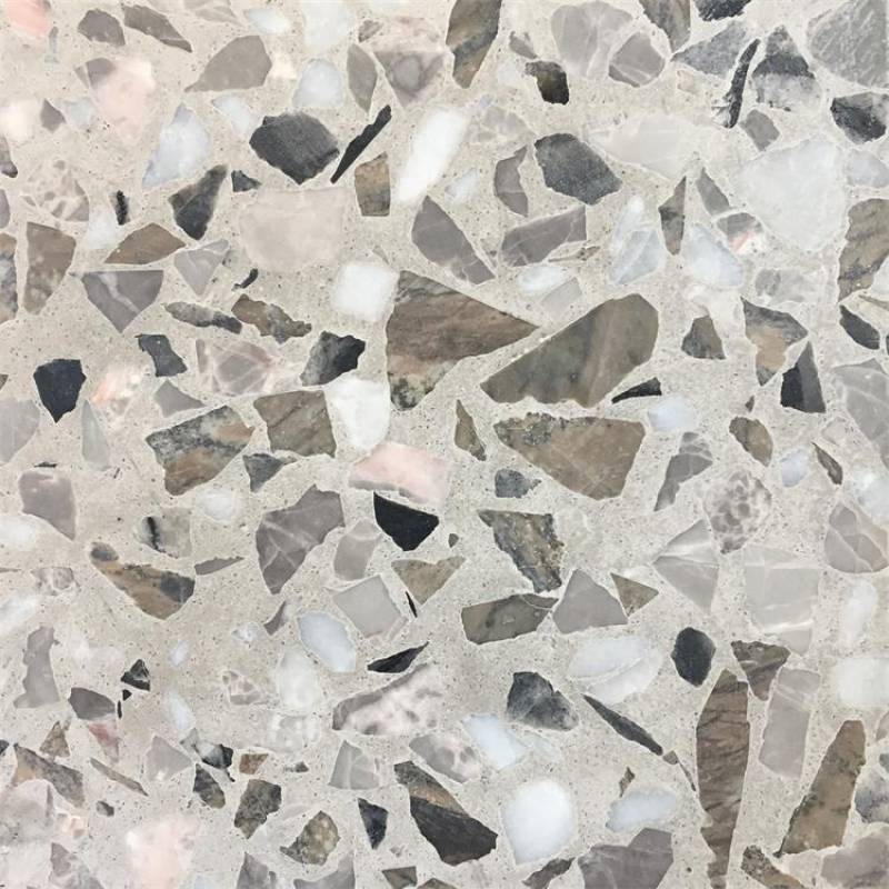 Gạch ốp lát Terrazzo nhập khẩu kt 600*600mm màu xám