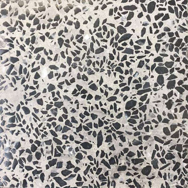 Gạch ốp lát Terrazzo nhập khẩu kt 600*600mm màu trắng đen