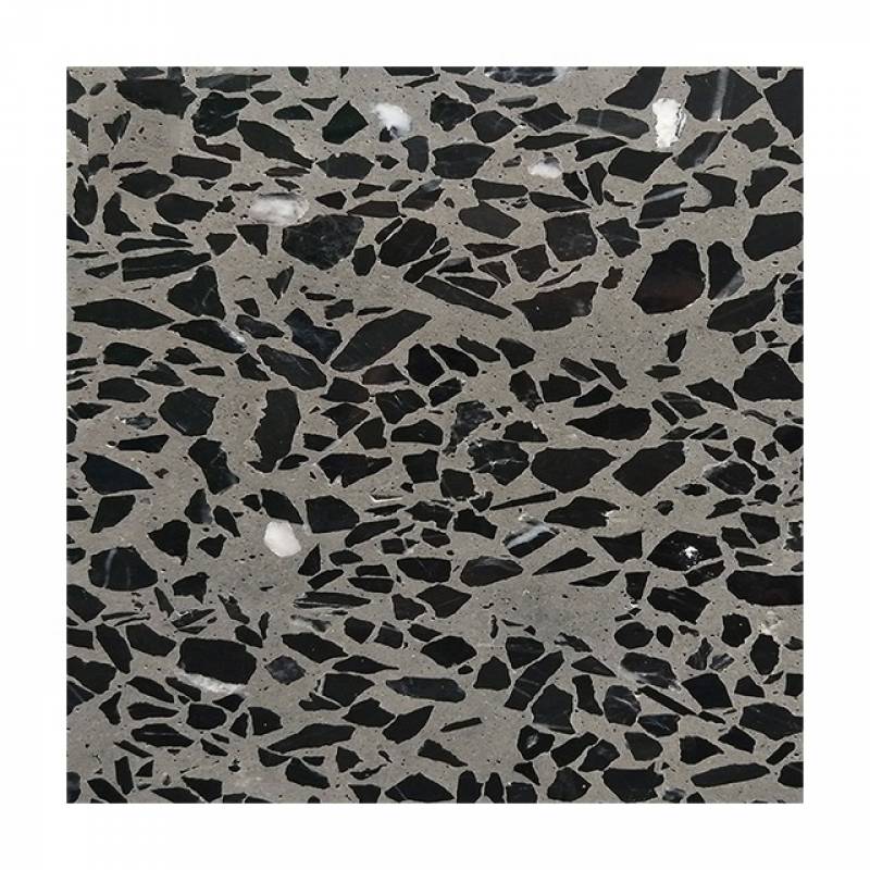 Gạch ốp lát Terrazzo nhập khẩu kt 600*600mm màu xám đen Jx184