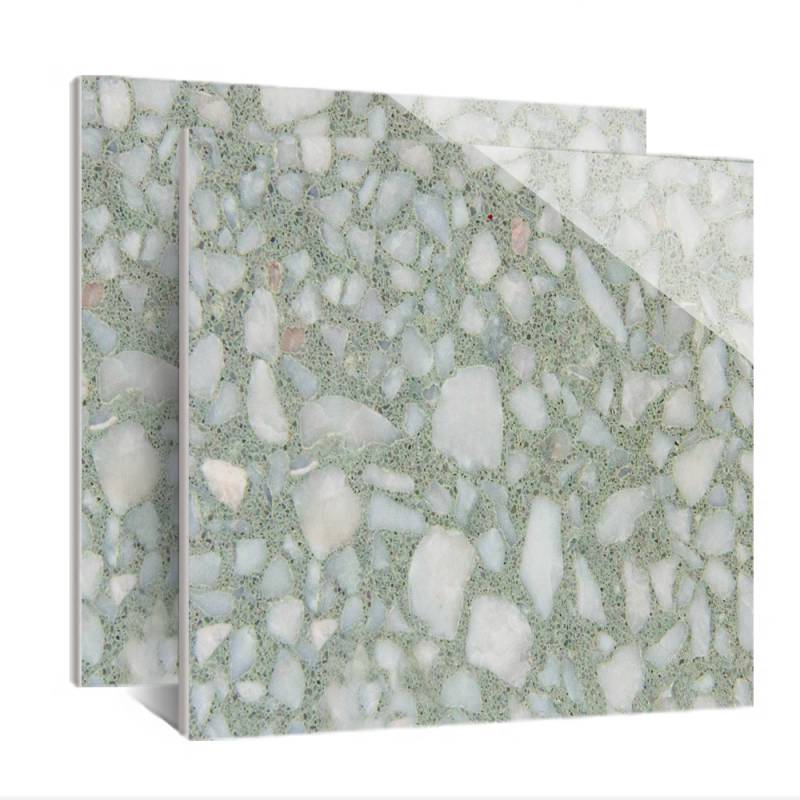 Gạch ốp lát Terrazzo nhập khẩu kt 600*600mm màu xanh JX1391