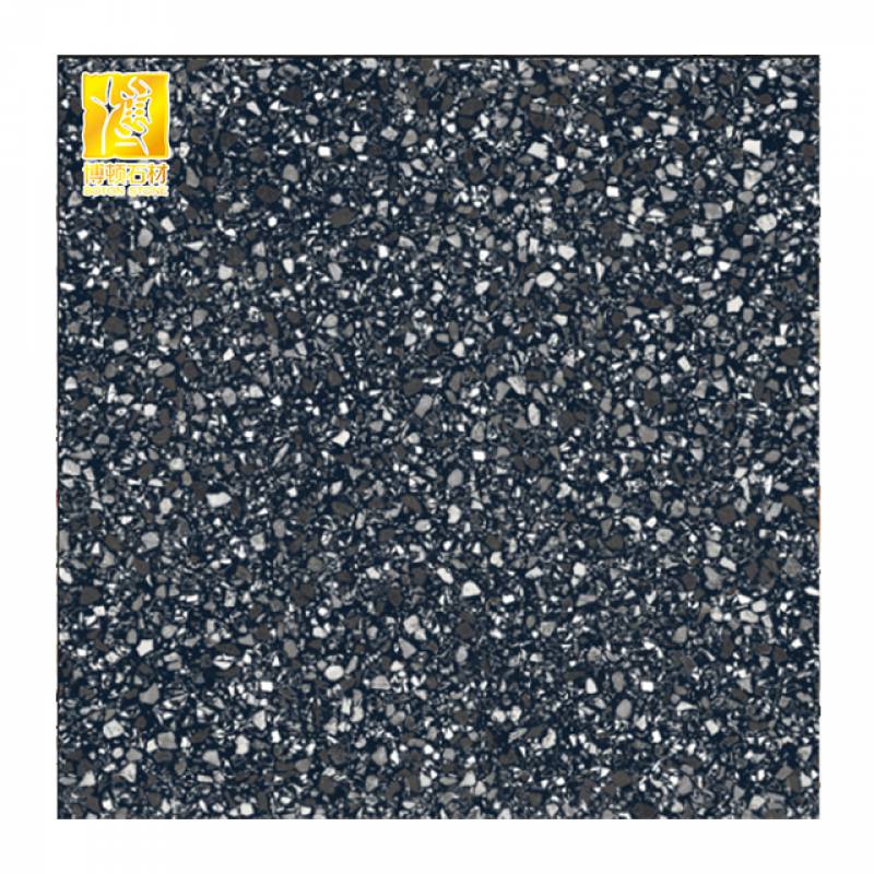 Gạch ốp lát Terrazzo nhập khẩu kt 600*600mm màu đen BTTS001