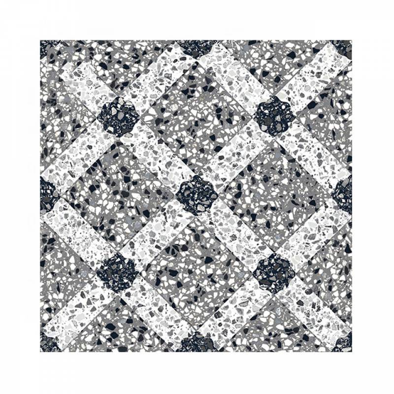 Gạch ốp lát Terrazzo nhập khẩu kt 600*600mm màu xám BTT050