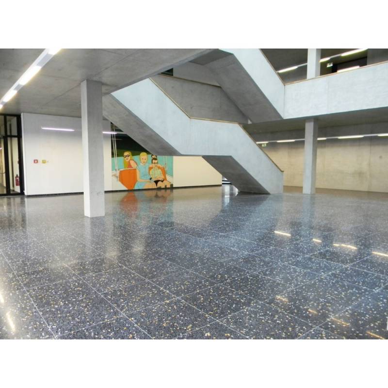 Gạch ốp lát Terrazzo nhập khẩu kt 600*600mm màu đen BTT091