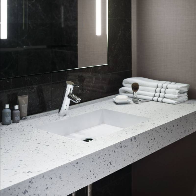 Gạch ốp lát Terrazzo nhập khẩu kt 600*600mm màu trắng BTTT086