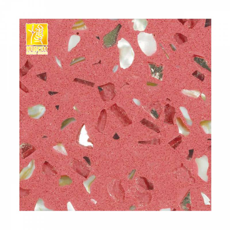 Gạch ốp lát Terrazzo nhập khẩu kt 600*600mm màu đỏ BTTT107