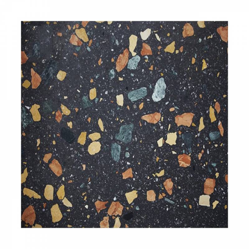 Gạch ốp lát Terrazzo nhập khẩu kt 600*600mm màu đen BTT130