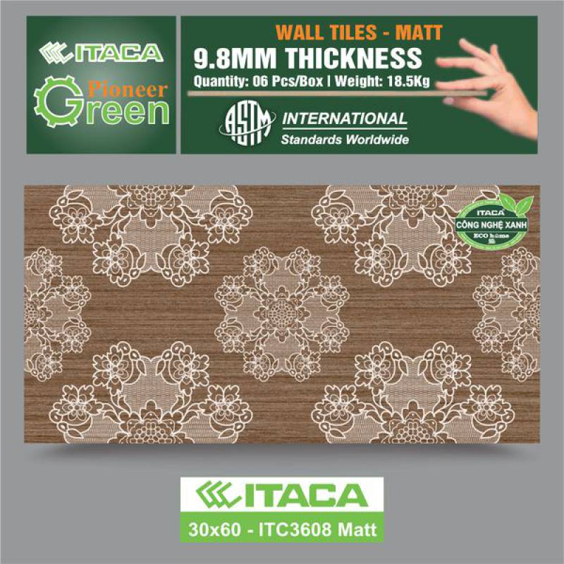 Gạch ốp tường phòng tắm Itaca 300x600mm ICT3608 Matt