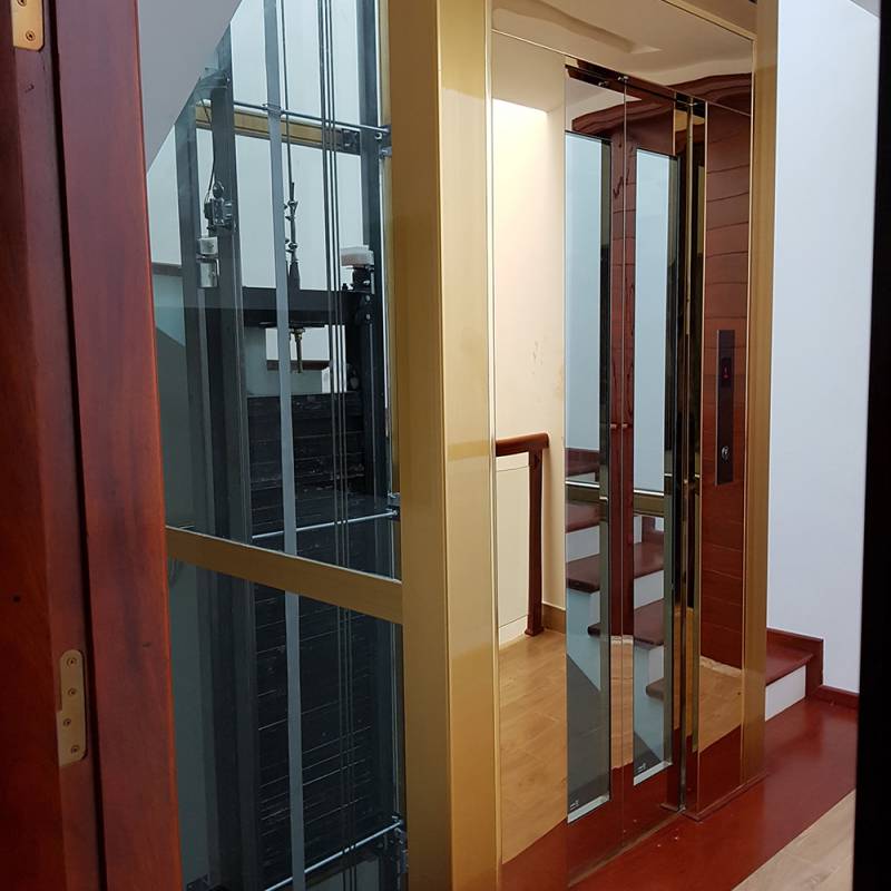 Thang máy Sakura – Mẫu Thang Kính, Khung Nhôm Hợp Kim