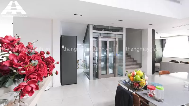 Dự án thang máy gia đình đã hoàn thiện tại Hà Đông