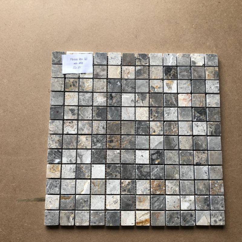 Mosaic đá Dăm kết 23*23mm (Mài bóng)