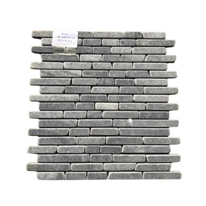 Mosaic đá đen NA rung chip vuông (Mài rung)