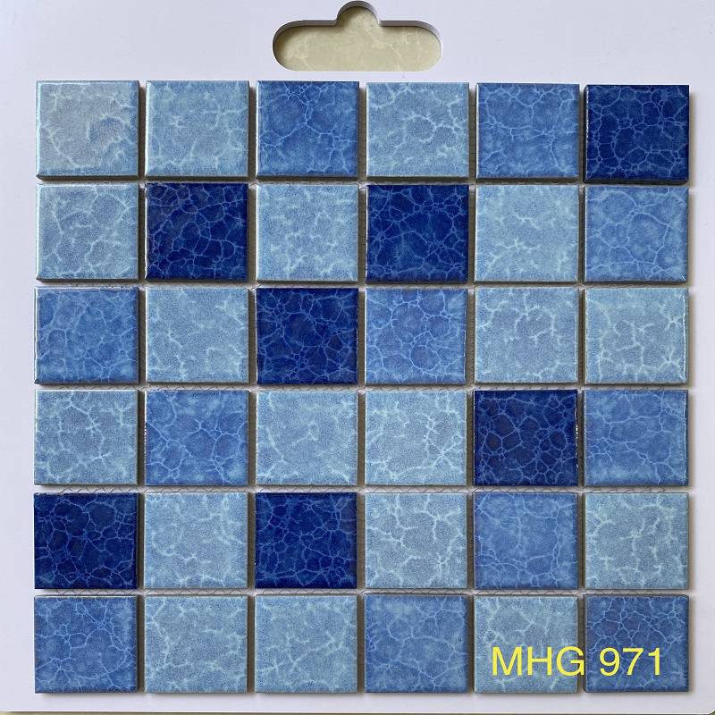 Gạch mosaic gốm sứ men rạn MHG 971 48x48x6mm