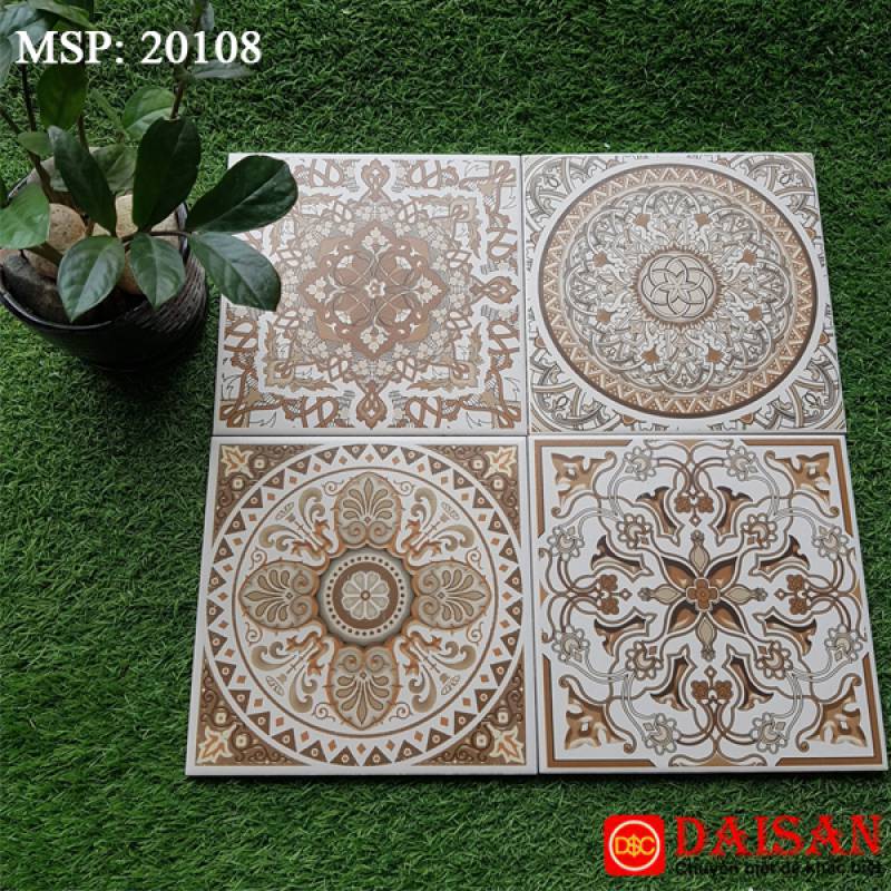 Gạch bông men vuông nhập khẩu kích thước 200*200mm 20108