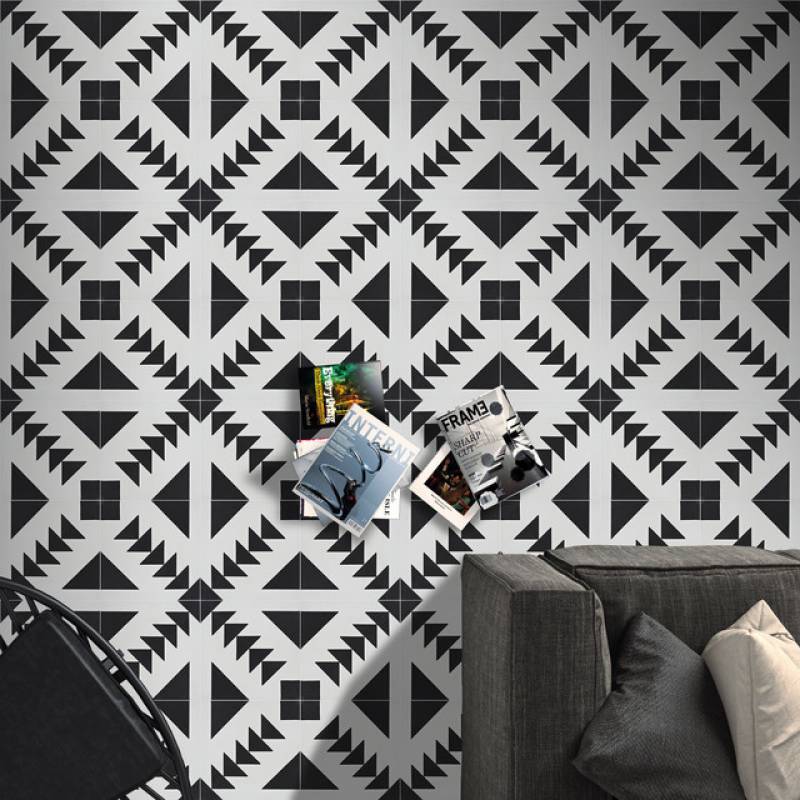 Gạch bông men vuông nhập khẩu kích thước 200*200mm 20134