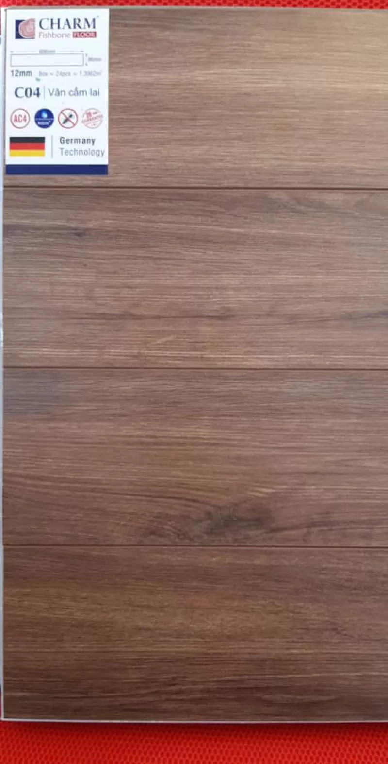 Charm Wood Aqua 12mm – C04 Vân Cẩm Lai 