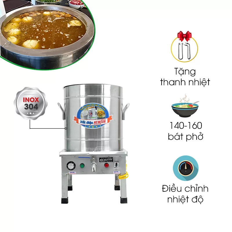 Nồi nấu phở điện liền 60L NEWSUN Chính Hãng & Giá Tốt