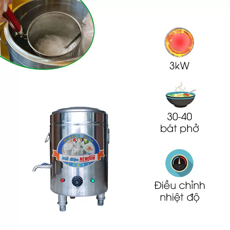 Nồi nấu phở nhập khẩu 20 lít