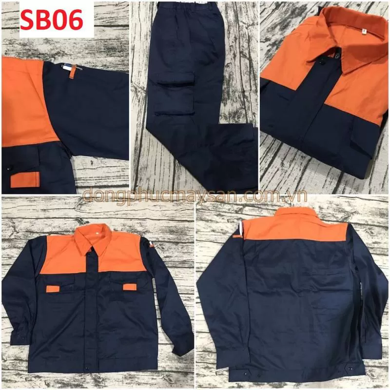 Quần áo bảo hộ túi hộp – Phối màu – SB06 