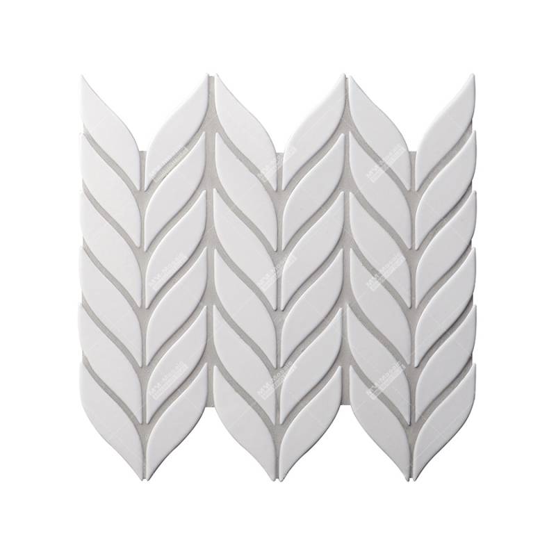 Gạch mosaic gốm rạn trắng bóng MM-Mosaic 86*23*8mm ZMF3201