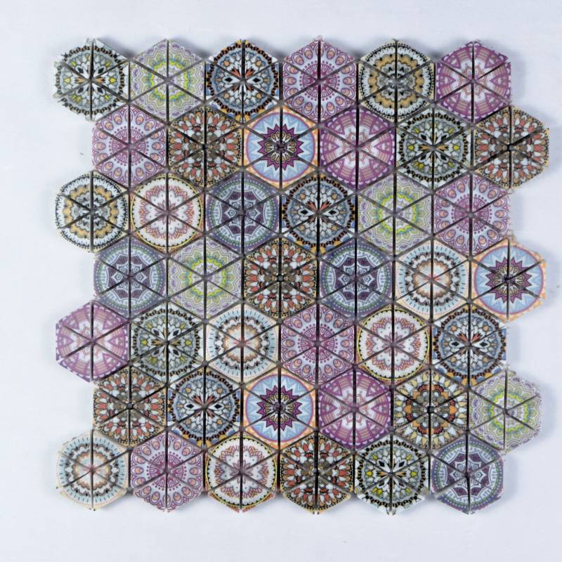 Đá Mosaic lục giác 300x300mm Mix màu CXG CXM-SP11