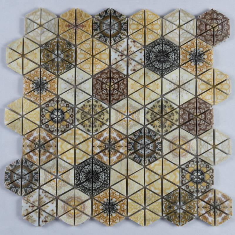 Đá Mosaic lục giác 300x300mm Mix màu CXG CXM-SP13