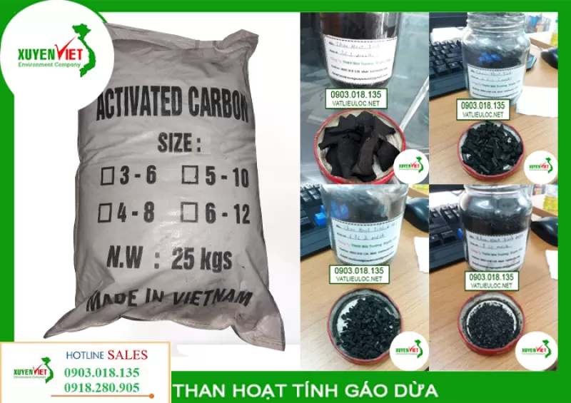 Than hoạt tính gáo dừa lọc nước, giá rẻ | Xem ngay