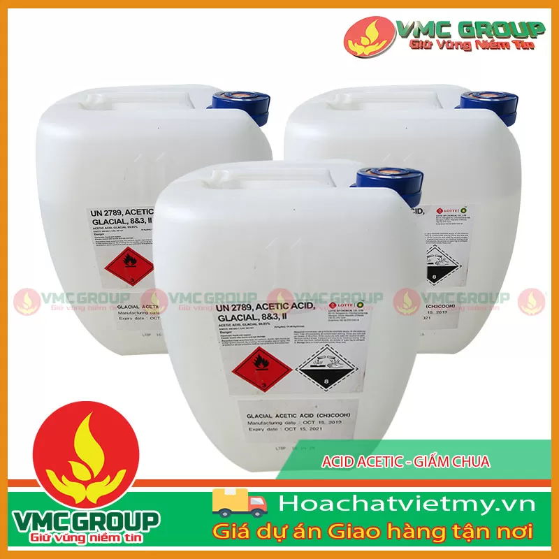 Giấm chua – Acid acetic thực phẩm – CH3COOH lotte