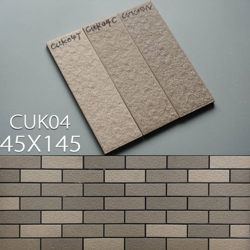 Gạch thẻ ốp tường ngoại thất 45x145mm CUK04