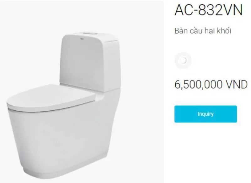 AC-832VN BÀN CẦU INAX 2 KHỐI -CODE 106261