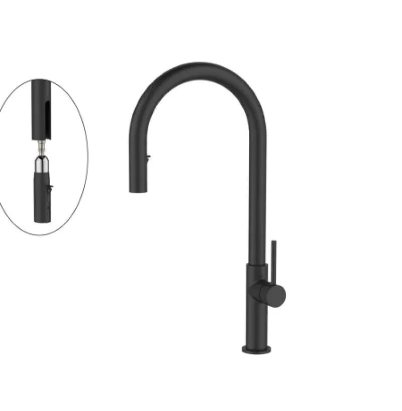 ES-10829-393H VÒI BẾP NÓNG LẠNH RÚT DÂY- MÀU ĐEN ESSLINGER-CODE 108092