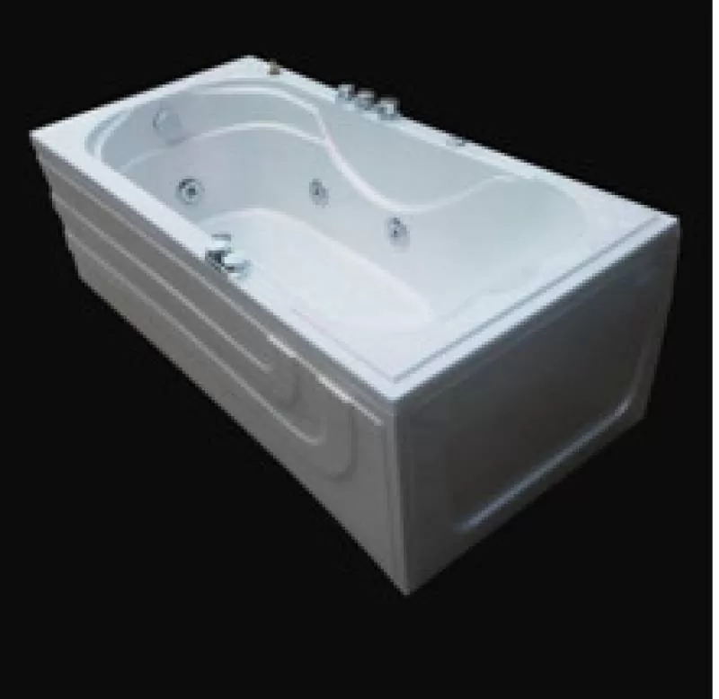 White Acrylic Rectangular Tub