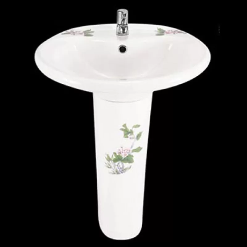 Chậu rửa chân dài Hảo Cảnh HC C09D hoa văn HC23