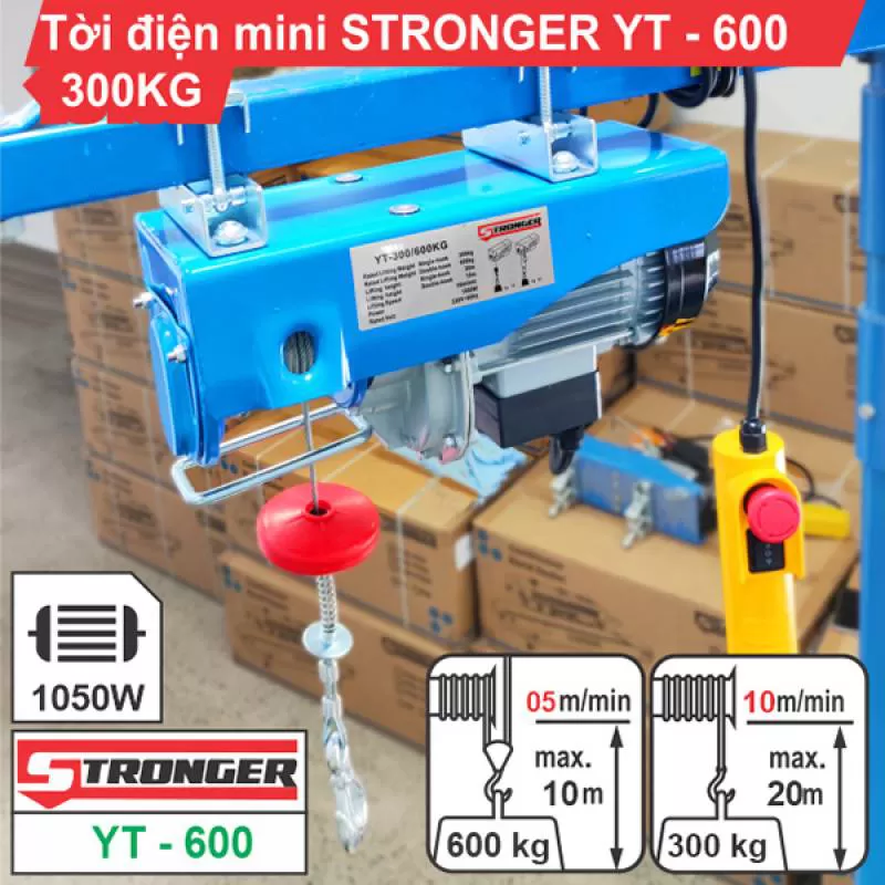 Máy tời điện mini 300-600kg Stronger YT-600B 