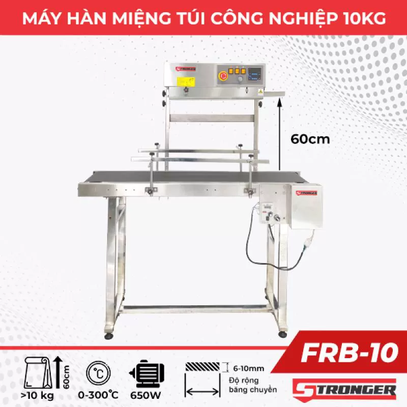 [New] Máy hàn miệng túi công nghiệp Stronger FRB-10 (băng tải 10kg)