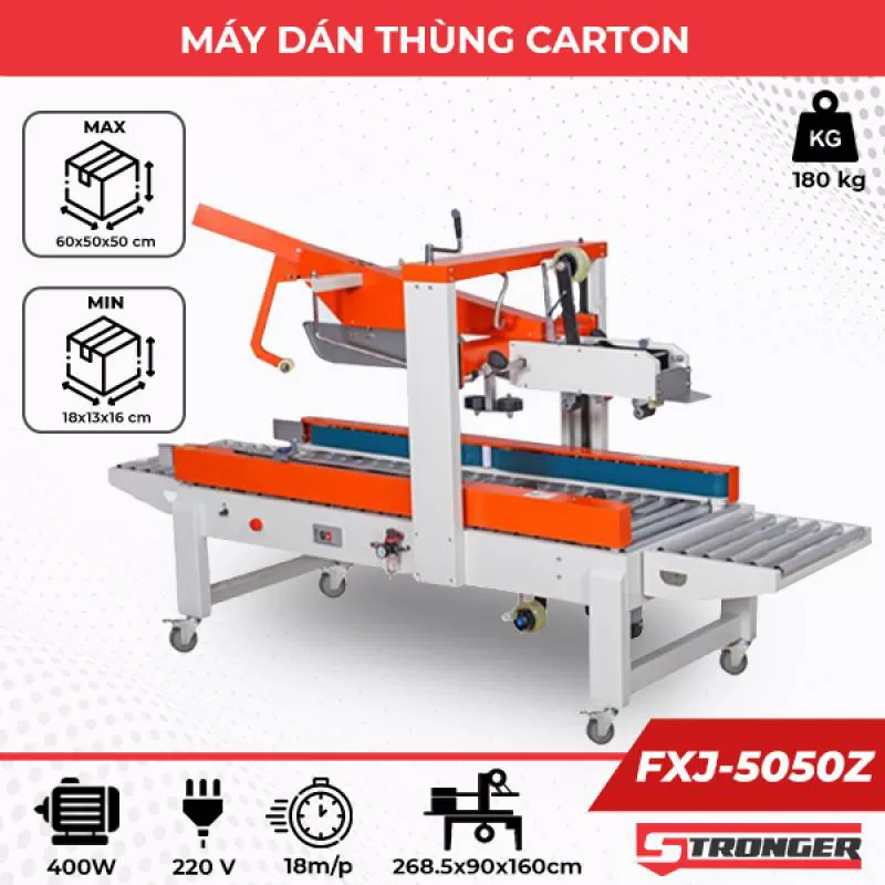 Máy dán keo thùng carton tự động FXJ-5050Z