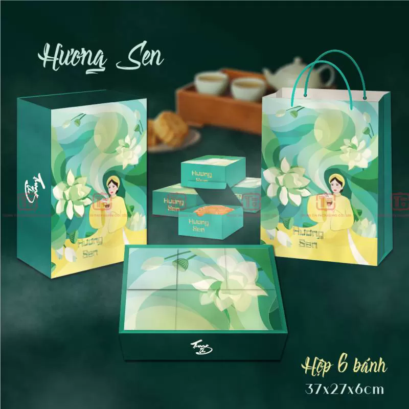 Hộp bánh trung thu 2023 chủ đề Hương Sen
