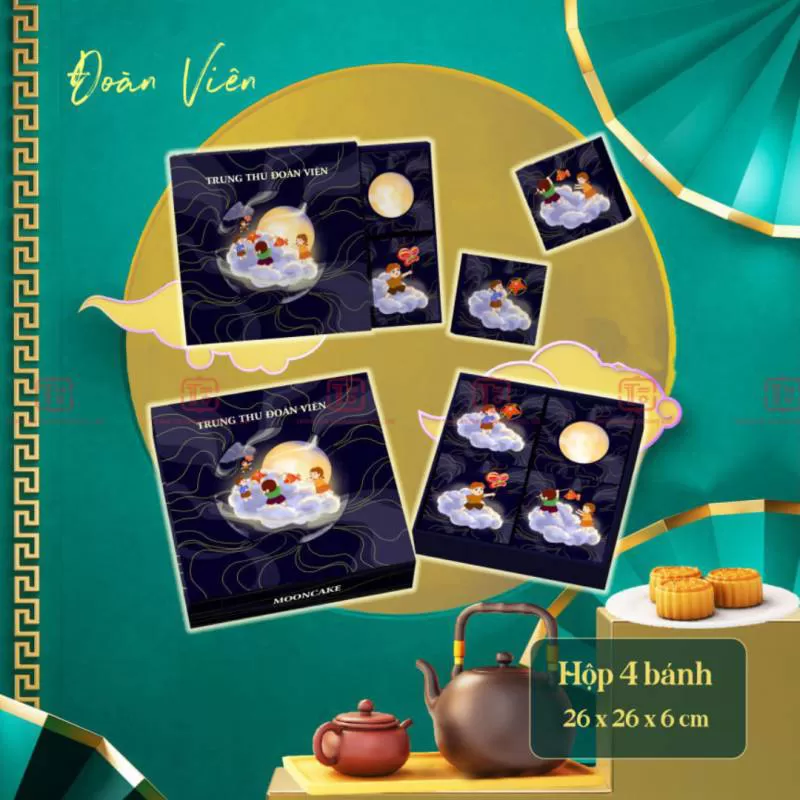 Thiết kế vỏ hộp trung thu 2023 chủ đề Đoàn Viên