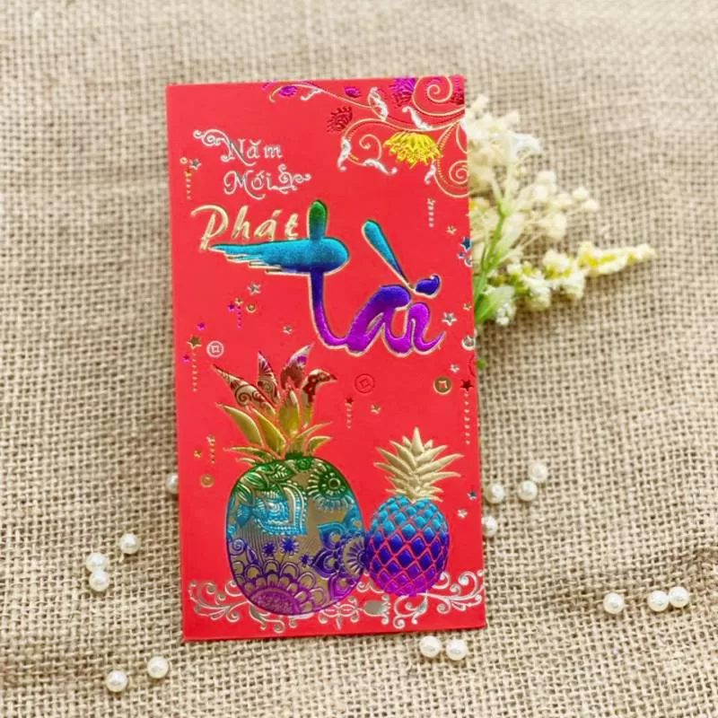 Mẫu bao lì xì ép kim Năm mới Phát Tài 2022